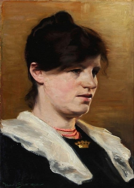 Slott Moller Agnes Portr T Af Malerinden Agnes Slott Moller canvas print