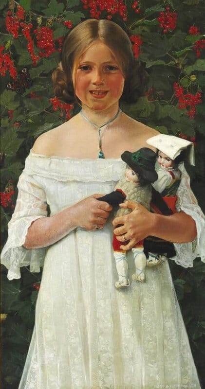 Slott Moller Agnes Portrait Of The Artist S Daughter Lykke canvas print