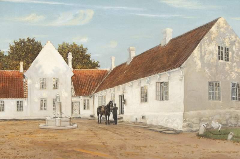 Slott Moller Agnes Scenery From The Manor House Bangsbo Hovedgard 1907 canvas print