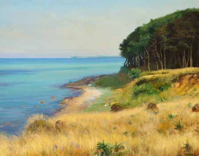 Slott Moller Agnes Summer S Day Near The Coast Line Of Als In The Background Ro canvas print