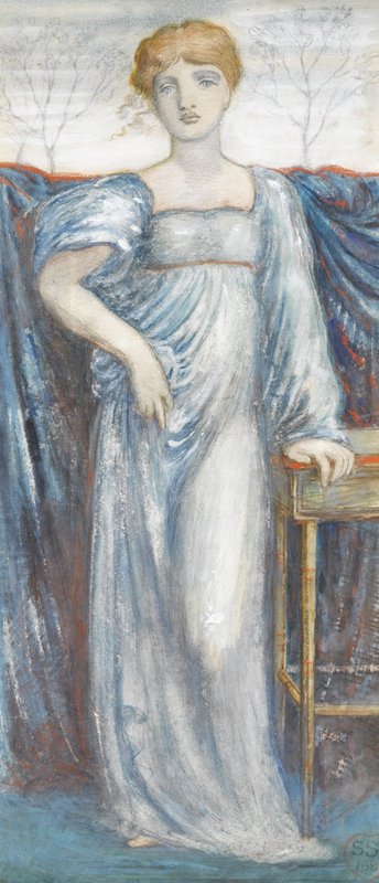 Solomon Abraham A Woman In Blue 1881 canvas print