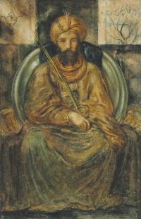سليمان أبراهام الملك سليمان جالسًا في الحكم 1881