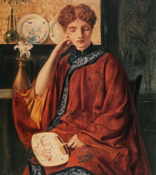 Solomon Abraham Lady In A Chinese Dress 1865 canvas print