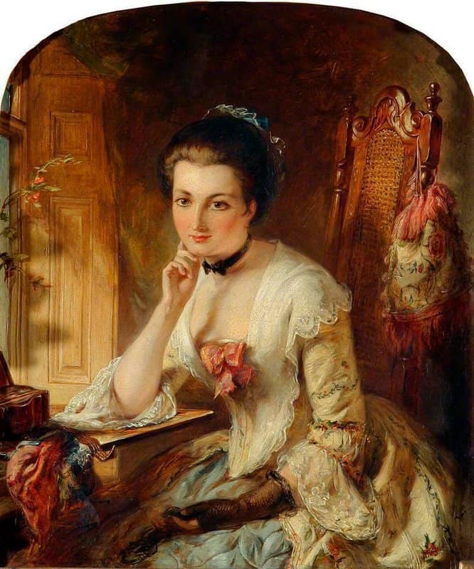 Solomon Abraham Portrait Of A Lady With A Letter canvas print