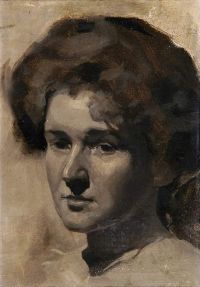 Solomon Solomon Joseph A Portrait Of A Woman Head And Shoulders