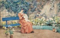 Sonrel Elisabeth A Sewing Girl 1892 canvas print