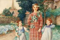 سونريل إليزابيث ثلاث أخوات في حديقة مسورة