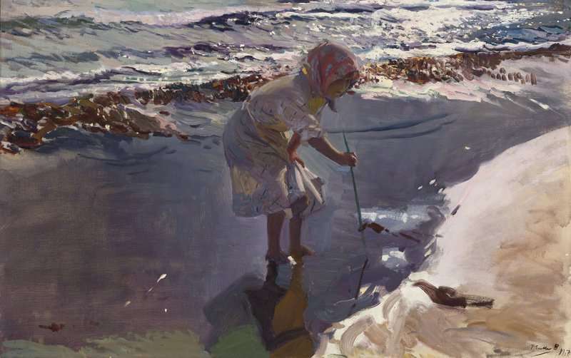 Sorolla Y Bastida Joaqu N Buscando Mariscos Playa De Valencia 1907 canvas print