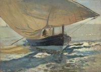 Sorolla Y Bastida Joaqu N Fishing Boats On The Beach Valancia canvas print