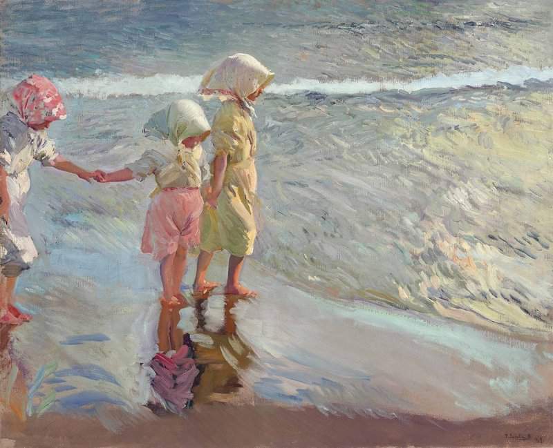 Sorolla Y Bastida Joaqu N Las Tres Hermanas En La Laya 1908 canvas print