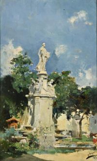 Sorolla Y Bastida Joaqu N The Fountain Of Apollo Madrid 1882