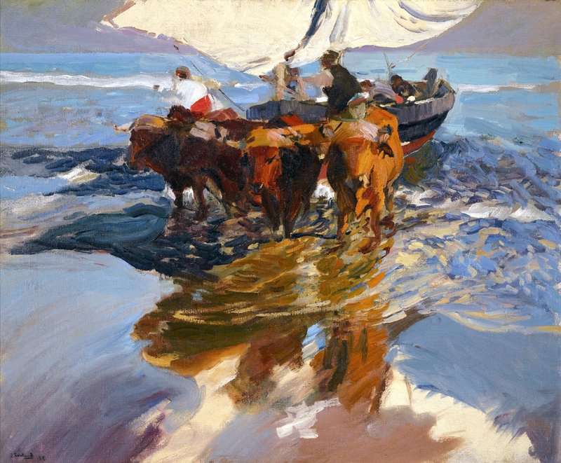 Sorolla Y Bastida Joaqu N The Return From Fishing Valencia Beach canvas print