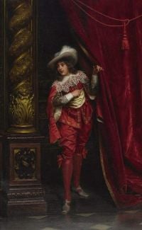 Soulacroix Charles Joseph Frederick A Cavalier In Red canvas print