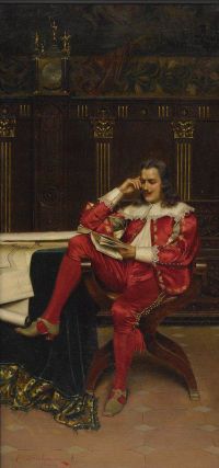 Soulacroix Charles Joseph Frederick A Gentleman Reading canvas print