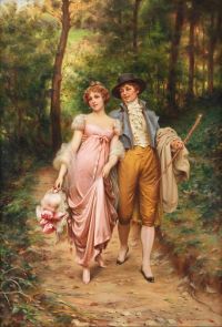 Soulacroix Charles Joseph Frederick A Woodland Walk canvas print