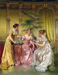Soulacroix Charles Joseph Frederick Afternoon Tea For Three canvas print