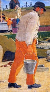 Southall Joseph Edward A Bucket Of Salt Water 1912 canvas print