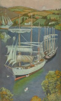 Southall Joseph Edward Brigs On The Fowey Estuary Ca. 1919 canvas print