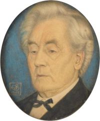 Southall Joseph Edward Portrait Miniatur eines Mitglieds der Familie Harlock 1908 Leinwanddruck