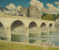 Southall Joseph Edward Das Schloss von Angers Frankreich 1933 Leinwanddruck