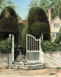 Southall Joseph Edward The Gateway To Coluve Priory 1890 canvas print