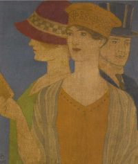 Southall Joseph Edward Besucher einer Ausstellung 1919 Leinwanddruck