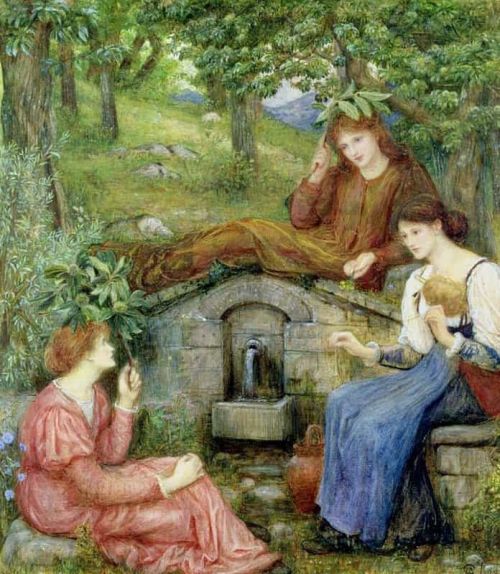Spartali Stillman Marie By A Clear Well Within A Little Field 1883 canvas print