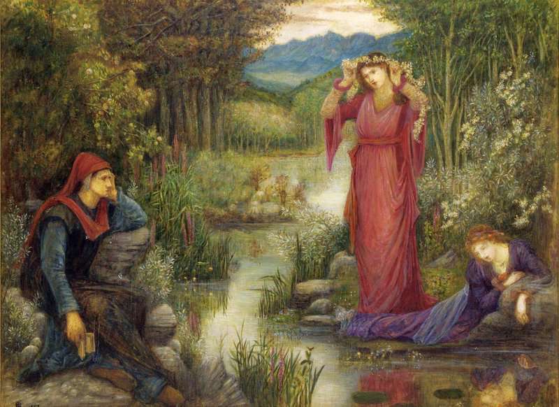 Spartali Stillman Marie Dante S Vision Of Leah And Rachel 1887 canvas print
