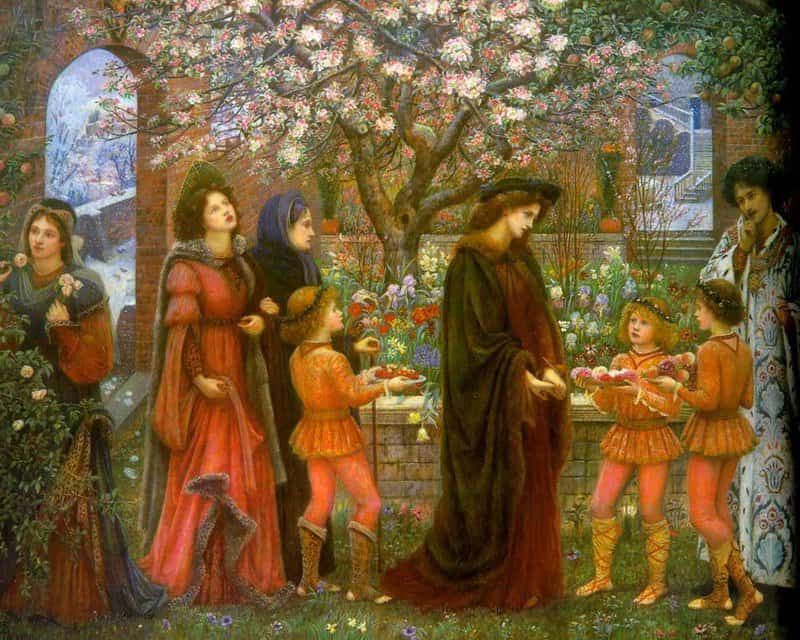 Spartali Stillman Marie The Enchanted Garden Of Messer Ansaldo 1899 canvas print