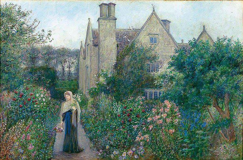 Spartali Stillman Marie The Long Walk At Kelmscott Manor Oxfordshire canvas print