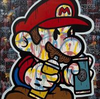 Speedy Graphito Mario canvas print