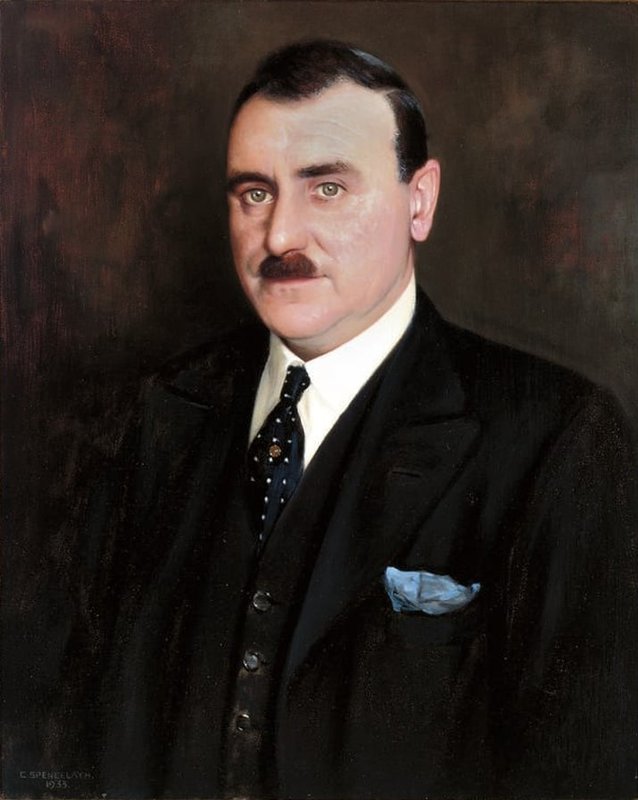Spencelayh Charles Portrait Of Mr L. G. Creed Bust Length In A Dark Suit 1933 canvas print