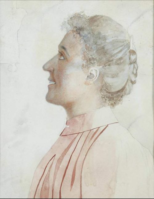 Spencelayh Charles Portrait Of Mrs C. Spencelayh His Wife canvas print