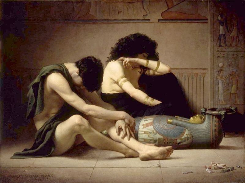 Sprague Pearce Charles Lamentations Over The Death Of The First-born Of Egypt canvas print