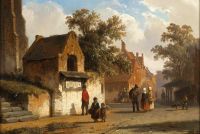 Springer Cornelis A Village Road 1851 canvas print