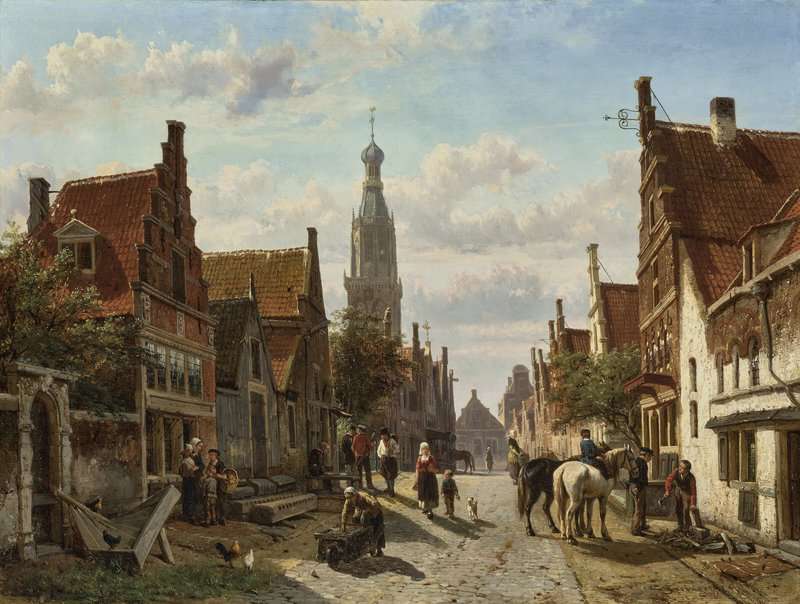 Springer Cornelis De Vijzelstraat Te Enkhuizen 1866 canvas print
