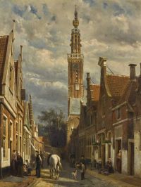 Springer Cornelis The Carillon Tower In Edam 1879 canvas print