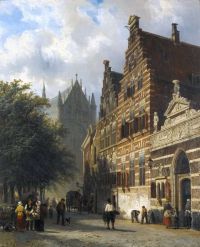 Springer Cornelis The Kerkgracht In Leiden 1857