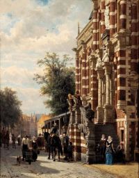 Springer Cornelis The Town Hall Of Bolsward 1881 canvas print