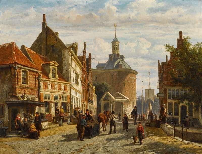 Springer Cornelis The Zuiderspui With The Drommedaris Enkhuizen 1866 canvas print