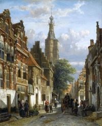 Springer Cornelis View Of The Little Church In Zaltbommel Province Of Gelderland 1866