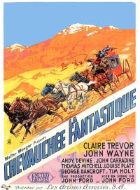 Stampa su tela Stagecoach 1939 France Movie Poster