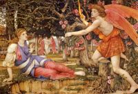 Stanhope John Roddam Spencer Love And The Maiden 1877 canvas print