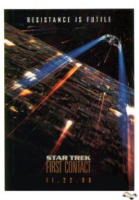 Star Trek First Contact 1996 Movie Poster stampa su tela