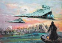 Star Wars Star Destroyers Death Star Darth Vader canvas print