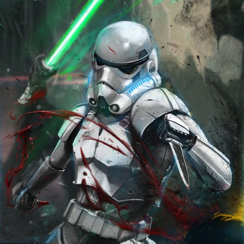Star Wars Stormtrooper And Laser Saber canvas print
