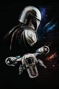 Star Wars The Mandalorian Spaceship canvas print