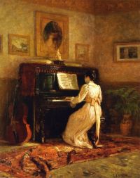 Steele Theodore Clement Girl At The Piano canvas print
