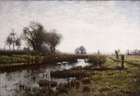 Steele Theodore Clement Late Afternoon Dachau Moor 1885 canvas print