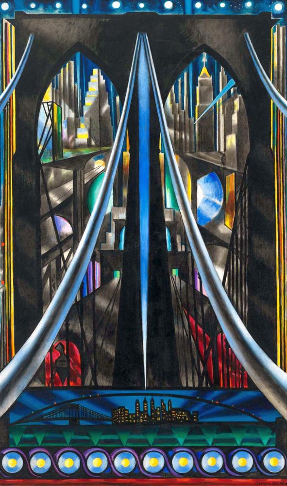Stella Joseph The Brooklyn Bridge- Variation On An Old Theme canvas print